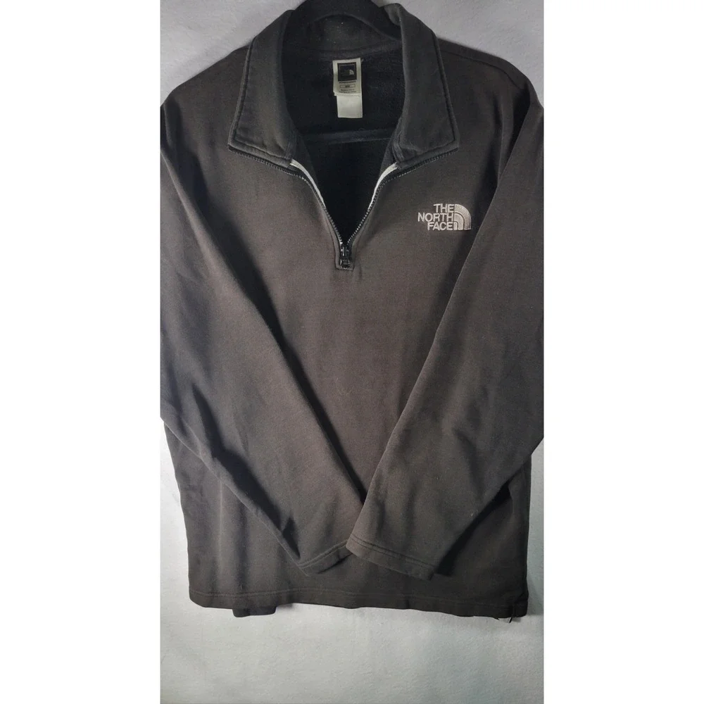 The North Face Pullover Mens Med Black 1/4 Zip Hiking Sweatshirt Outdoor